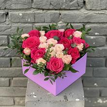 Цветочная композиция из Розы в коробке в Красносельское