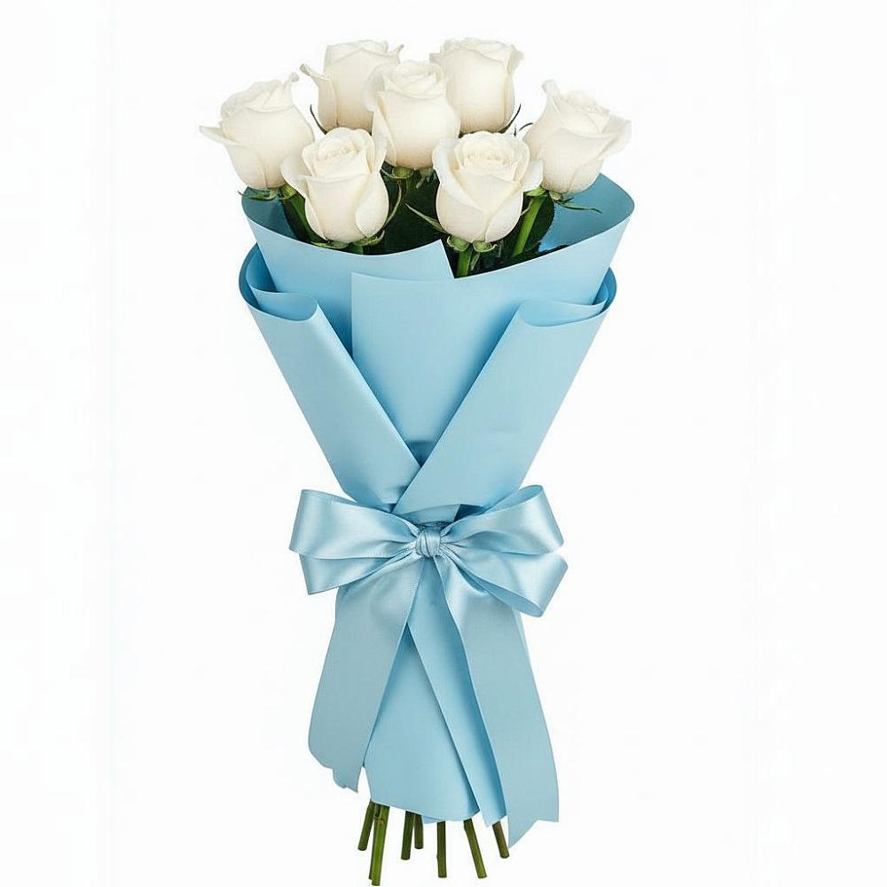 Букет 7 белых роз Проуд в Красносельское