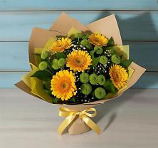Букет цветов из:  Герберы и Хризантемы #REPLACE_PRED# Красносельское