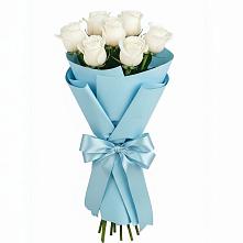 Букет 7 белых роз Проуд в Красносельское