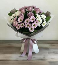 Букет цветов из:  Хризантемы и Розы #REPLACE_PRED# Красносельское